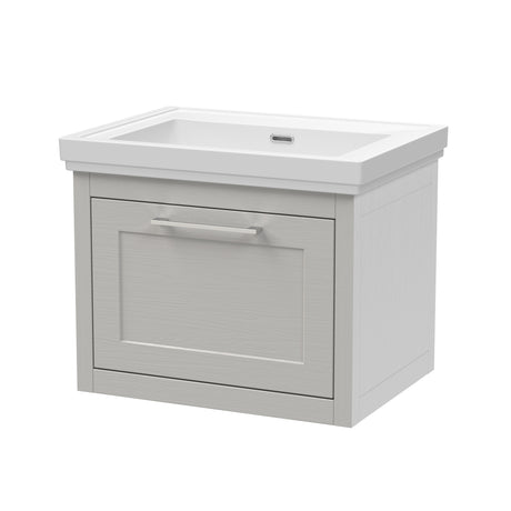 Traditional Wall Hung Vanity Basin Unit with Fireclay Basin - Choice of Size, Colour and Basin Type