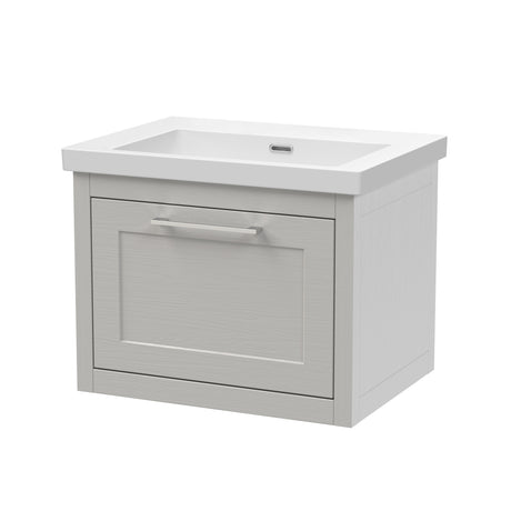 Traditional Bathroom Wall Hung Vanity with Modern Fireclay Basin Unit - Choice of Size, Colour and Basin Type