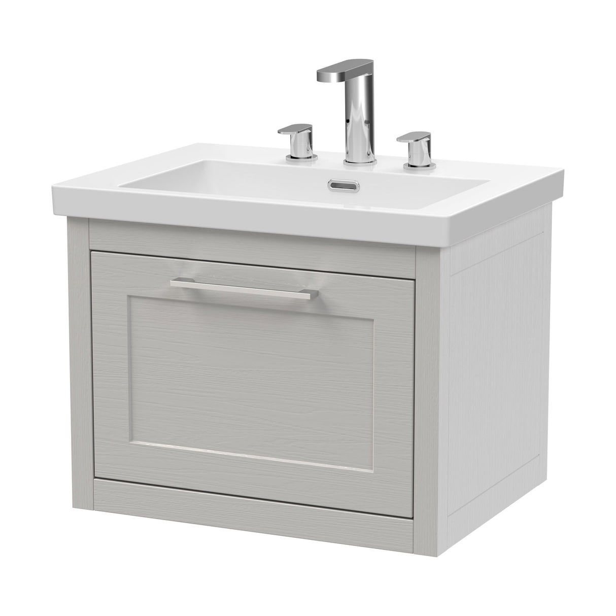 [BFCR294M] Blithbury Traditional Bathroom Wall Hung Vanity with Modern Fireclay Basin Unit - Choice of Size, Colour and Basin Type - Cutout