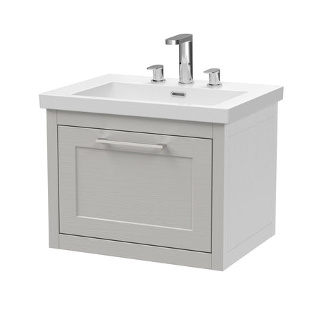 Traditional Bathroom Wall Hung Vanity with Modern Fireclay Basin Unit - Choice of Size, Colour and Basin Type