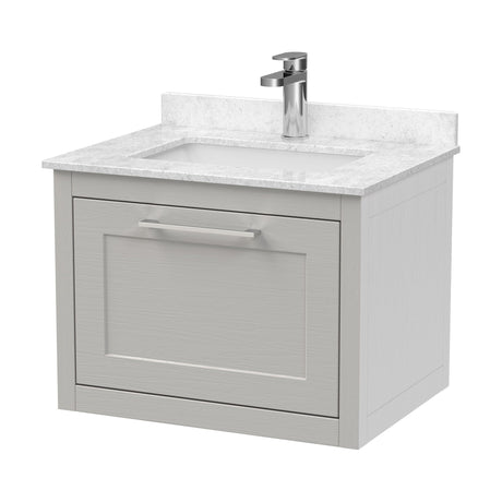 [BFCR294WS1] Blithbury Traditional Bathroom Wall Hung Vanity Unit and Marble Worktop Basin - Choice of Size and Colour - Cutout