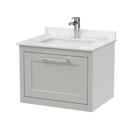 Blithbury Traditional Bathroom Wall Hung Vanity Unit and Marble Worktop Basin - Choice of Size and Colour