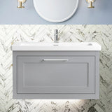 Blithbury Traditional Wall Hung Vanity Basin Unit with Fireclay Basin - Choice of Size, Colour and Basin Type