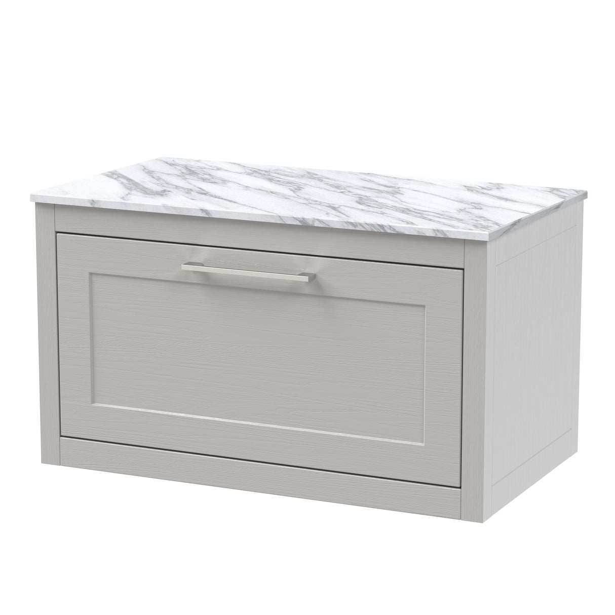 Traditional Bathroom Wall Hung Vanity Unit and Worktop - Choice of Size and Colour