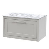 Traditional Bathroom Wall Hung Vanity Unit and Worktop - Choice of Size and Colour
