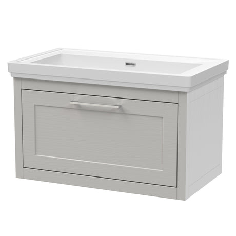 Traditional Wall Hung Vanity Basin Unit with Fireclay Basin - Choice of Size, Colour and Basin Type