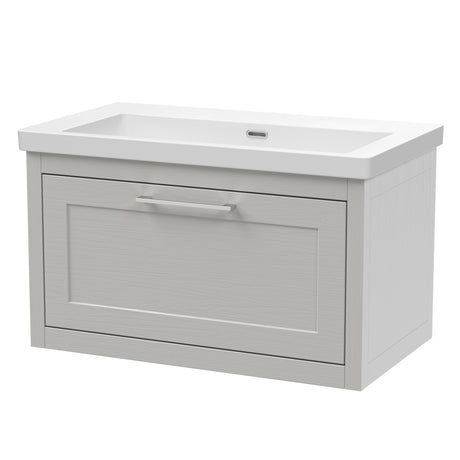 Traditional Bathroom Wall Hung Vanity with Modern Fireclay Basin Unit - Choice of Size, Colour and Basin Type