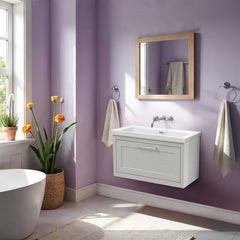 [BFCR296K] Blithbury Traditional Bathroom Wall Hung Vanity with Modern Fireclay Basin Unit - Choice of Size, Colour and Basin Type - Lifestyle 1