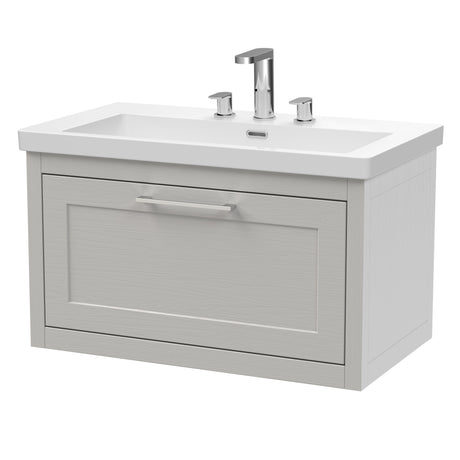 Traditional Bathroom Wall Hung Vanity with Modern Fireclay Basin Unit - Choice of Size, Colour and Basin Type