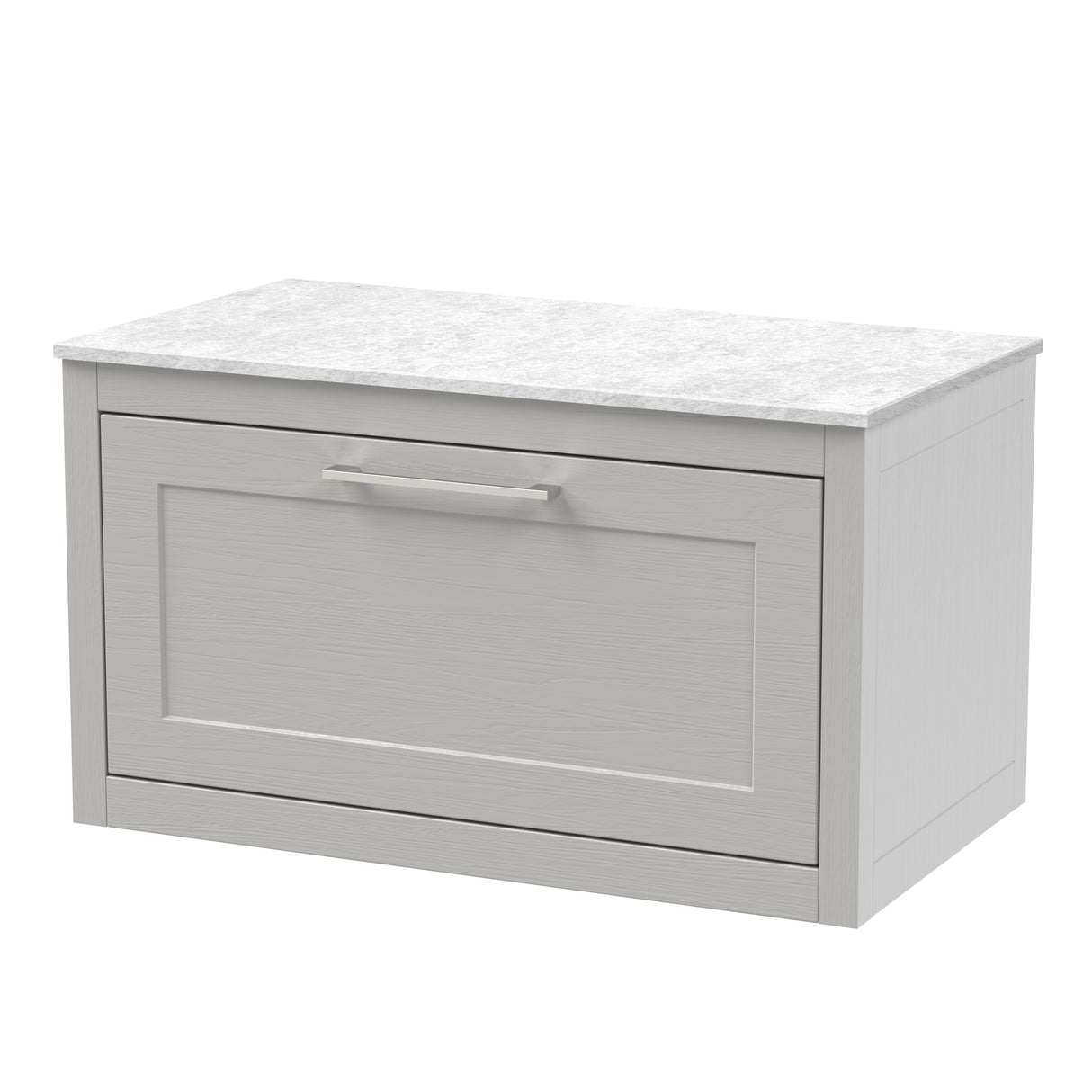 Traditional Bathroom Wall Hung Vanity Unit and Worktop - Choice of Size and Colour