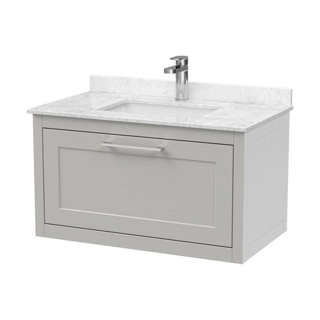[BFCR296WS1] Blithbury Traditional Bathroom Wall Hung Vanity Unit and Marble Worktop Basin - Choice of Size and Colour - Cutout