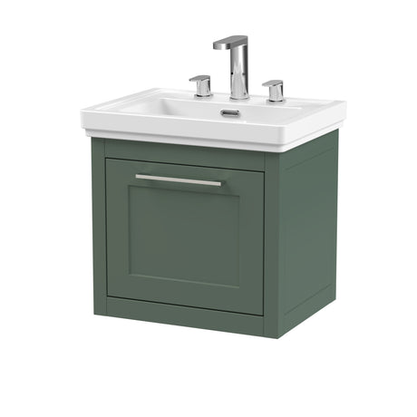 Traditional Wall Hung Vanity Basin Unit with Fireclay Basin - Choice of Size, Colour and Basin Type
