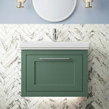 Blithbury Traditional Wall Hung Vanity Basin Unit with Fireclay Basin - Choice of Size, Colour and Basin Type