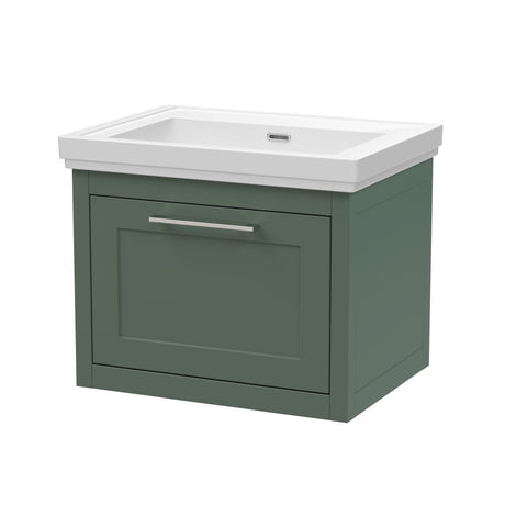 Traditional Wall Hung Vanity Basin Unit with Fireclay Basin - Choice of Size, Colour and Basin Type