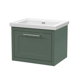 Traditional Bathroom Wall Hung Vanity with Modern Fireclay Basin Unit - Choice of Size, Colour and Basin Type