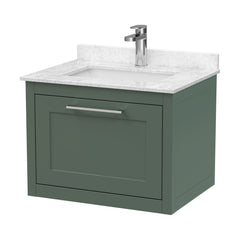 [BFCR894WS1] Blithbury Traditional Bathroom Wall Hung Vanity Unit and Marble Worktop Basin - Choice of Size and Colour - Cutout