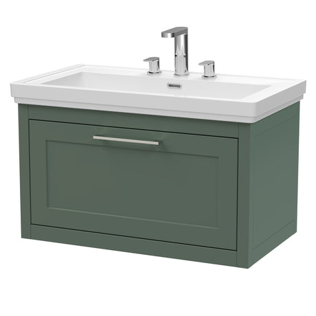 Traditional Wall Hung Vanity Basin Unit with Fireclay Basin - Choice of Size, Colour and Basin Type