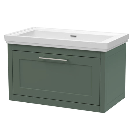 Traditional Wall Hung Vanity Basin Unit with Fireclay Basin - Choice of Size, Colour and Basin Type