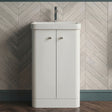 [BFCU104] Flashbrook Contemporary Floor Standing 2 Door Vanity Unit with 1 Tap Hole Ceramic Basin - Choice of Size and Finish - Silo
