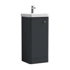 [BFCU1402] Flashbrook Floor Standing 1 Door Vanity Unit with Ceramic Basin - 400mm, Choice of Colour - Cutout