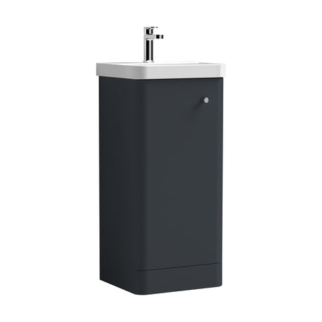[BFCU1402] Flashbrook Floor Standing 1 Door Vanity Unit with Ceramic Basin - 400mm, Choice of Colour - Cutout