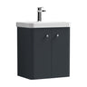 [BFCU1403] Flashbrook Contemporary Wall Hung 2 Door Vanity Unit with 1 Tap Hole Basin, Choice of Size and Colour - Cutout