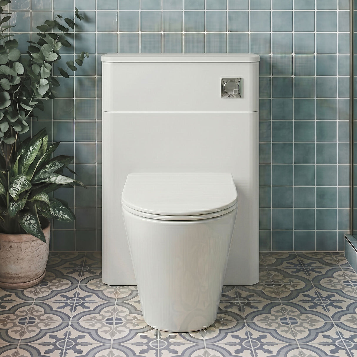 [BFCU141] Flashbrook Contemporary Floor Standing WC Toilet Unit - 500mm - Choice of Finish - Silo