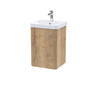 [BFCU1801] Flashbrook Contemporary Wall Hung 1 Door Vanity Unit with Ceramic Sink - 400mm - Cutout