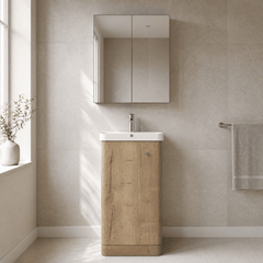 [BFCU1802] Flashbrook Floor Standing 1 Door Vanity Unit with Ceramic Basin - 400mm, Choice of Colour - Lifestyle 1