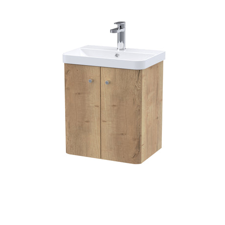 [BFCU1803] Flashbrook Contemporary Wall Hung 2 Door Vanity Unit with 1 Tap Hole Basin, Choice of Size and Colour - Cutout