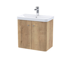 [BFCU1805] Flashbrook Contemporary Wall Hung 2 Door Vanity Unit with 1 Tap Hole Basin, Choice of Size and Colour - Cutout