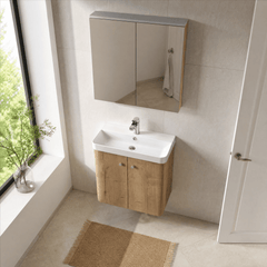 [BFCU1805] Flashbrook Contemporary Wall Hung 2 Door Vanity Unit with 1 Tap Hole Basin, Choice of Size and Colour - Lifestyle 2