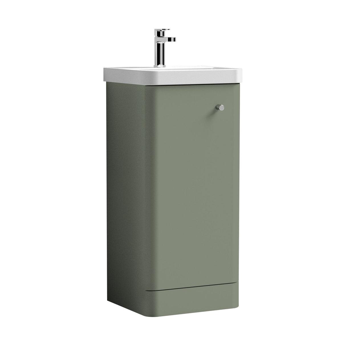 [BFCU802] Flashbrook Floor Standing 1 Door Vanity Unit with Ceramic Basin - 400mm, Choice of Colour - Cutout