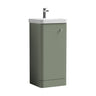 [BFCU802] Flashbrook Floor Standing 1 Door Vanity Unit with Ceramic Basin - 400mm, Choice of Colour - Cutout