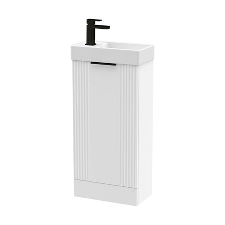 [BFDE120H224] Belvide Retro Floor Standing  Bathroom Cloakroom Vanity Basin Unit - 781 x 400 x 222mm - Multiple Colours - Cutout