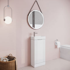 [BFDE120] Belvide Retro Floor Standing  Bathroom Cloakroom Vanity Basin Unit - 781 x 400 x 222mm - Multiple Colours - Lifestyle 3