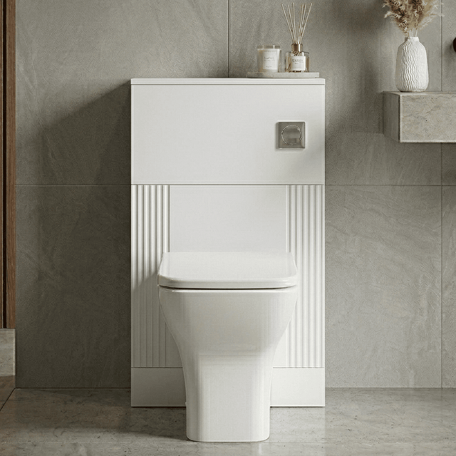 [BFDE141] Belvide Modern Bathroom Retro Floor Standing WC Back to Wall Toilet Unit, 500mm, Choice of Colour - Silo