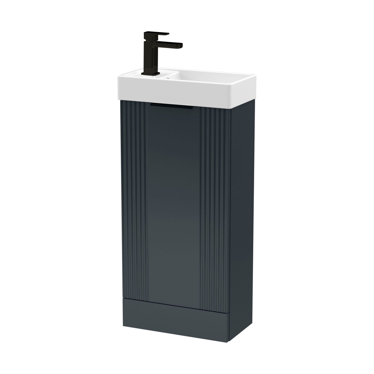 [BFDE1420H224] Belvide Retro Floor Standing  Bathroom Cloakroom Vanity Basin Unit - 781 x 400 x 222mm - Multiple Colours - Cutout