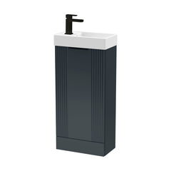[BFDE1420H224] Belvide Retro Floor Standing  Bathroom Cloakroom Vanity Basin Unit - 781 x 400 x 222mm - Multiple Colours - Cutout
