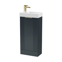 [BFDE1420H324] Belvide Retro Floor Standing  Bathroom Cloakroom Vanity Basin Unit - 781 x 400 x 222mm - Multiple Colours - Cutout