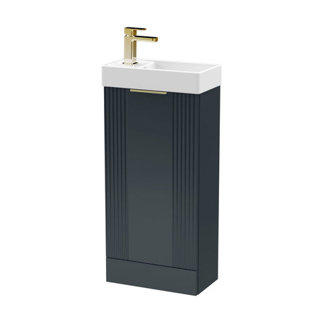 [BFDE1420H324] Belvide Retro Floor Standing  Bathroom Cloakroom Vanity Basin Unit - 781 x 400 x 222mm - Multiple Colours - Cutout