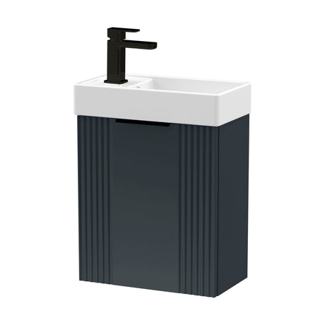 [BFDE1490H224] Belvide Retro Wall Hung Bathroom Cloakroom Vanity Basin Unit 438 x 400 x 222mm - Multiple Colours - Cutout