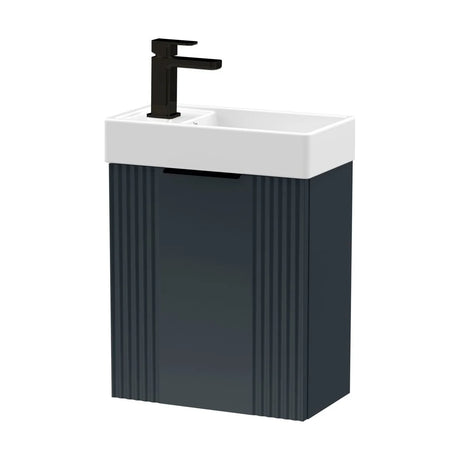 Belvide Retro Wall Hung Bathroom Cloakroom Vanity Basin Unit 438 x 400 x 222mm - Multiple Colours