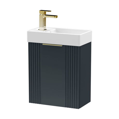 [BFDE1490H324] Belvide Retro Wall Hung Bathroom Cloakroom Vanity Basin Unit 438 x 400 x 222mm - Multiple Colours - Cutout
