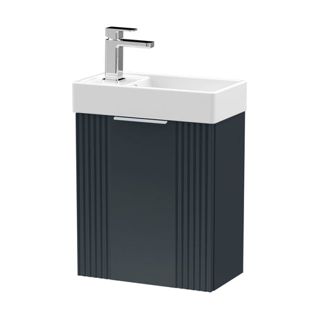 [BFDE1490] Belvide Retro Wall Hung Bathroom Cloakroom Vanity Basin Unit 438 x 400 x 222mm - Multiple Colours - Cutout