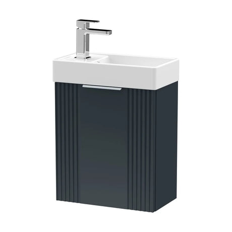 Belvide Retro Wall Hung Bathroom Cloakroom Vanity Basin Unit 438 x 400 x 222mm - Multiple Colours