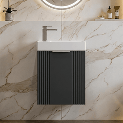 [BFDE1490] Belvide Retro Wall Hung Bathroom Cloakroom Vanity Basin Unit 438 x 400 x 222mm - Multiple Colours - Silo