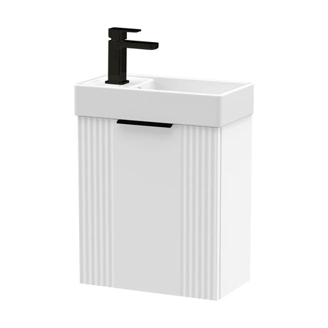 Belvide Retro Wall Hung Bathroom Cloakroom Vanity Basin Unit 438 x 400 x 222mm - Multiple Colours