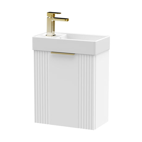 [BFDE190H324] Belvide Retro Wall Hung Bathroom Cloakroom Vanity Basin Unit 438 x 400 x 222mm - Multiple Colours - Cutout