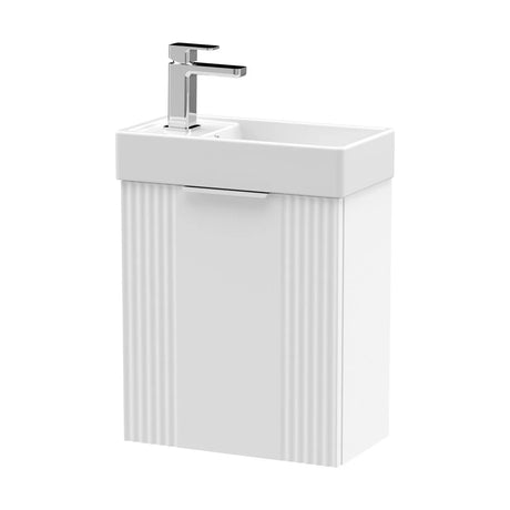 Belvide Retro Wall Hung Bathroom Cloakroom Vanity Basin Unit 438 x 400 x 222mm - Multiple Colours